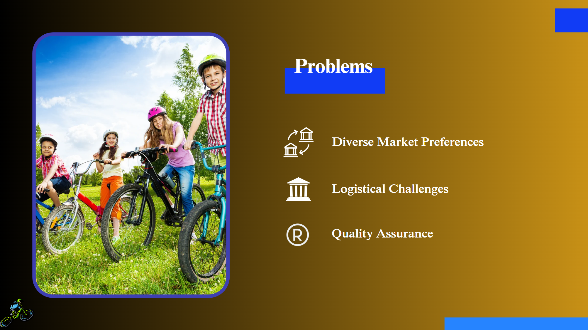 Bike Distribution Pitch Deck Template=Problems