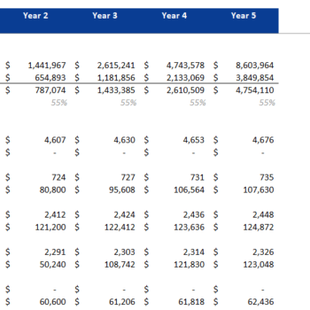 Buffet Restaurant Financial Model Excel Template-Income Statement