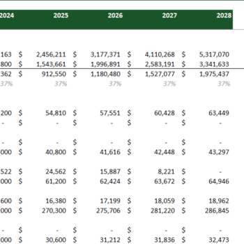 Cloud Kitchen Financial Model Excel Template-Income Statement