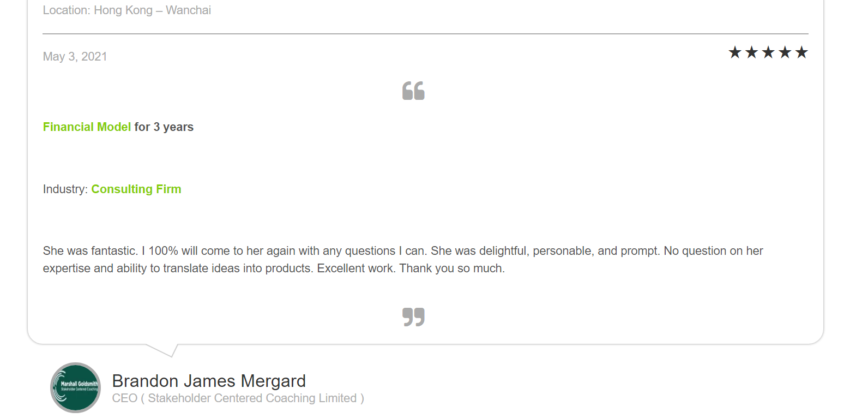 Cloud Kitchen Financial Model Excel Template-Testimonial