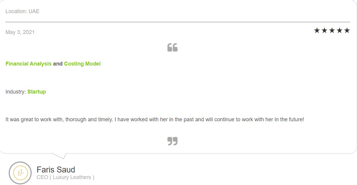 Corn Farming Financial Model Excel Projection Template - Testimonial