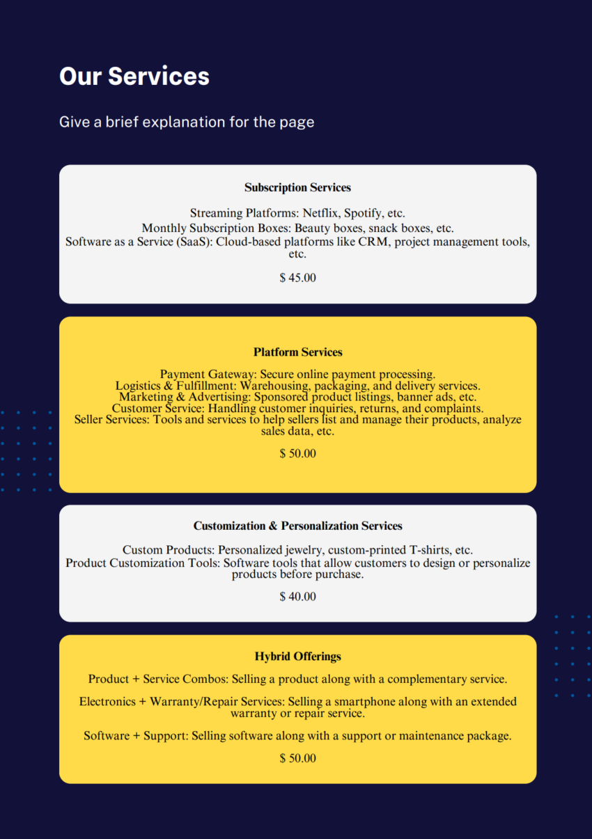 E-commerce Business Plan Template-Business Services