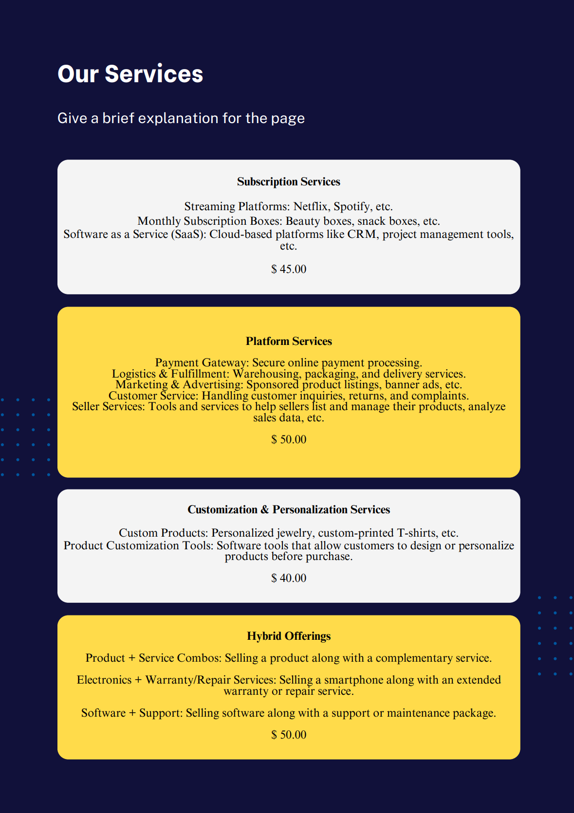 E-commerce Business Plan Template-Business Services