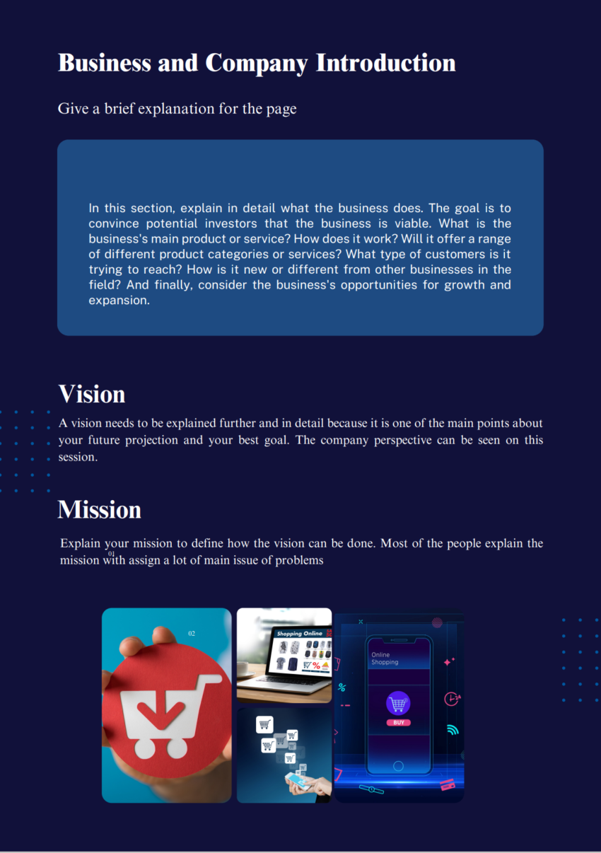 E-commerce Business Plan Template-Company Introduction