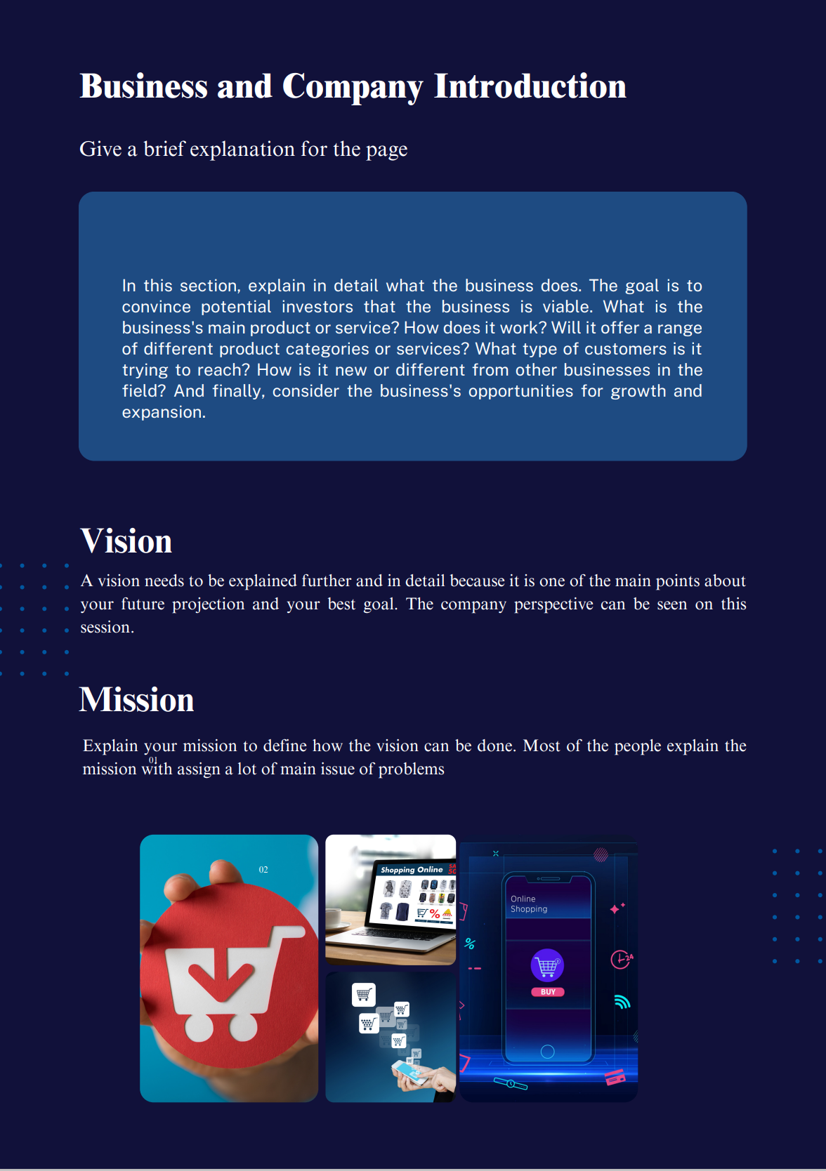 E-commerce Business Plan Template-Company Introduction