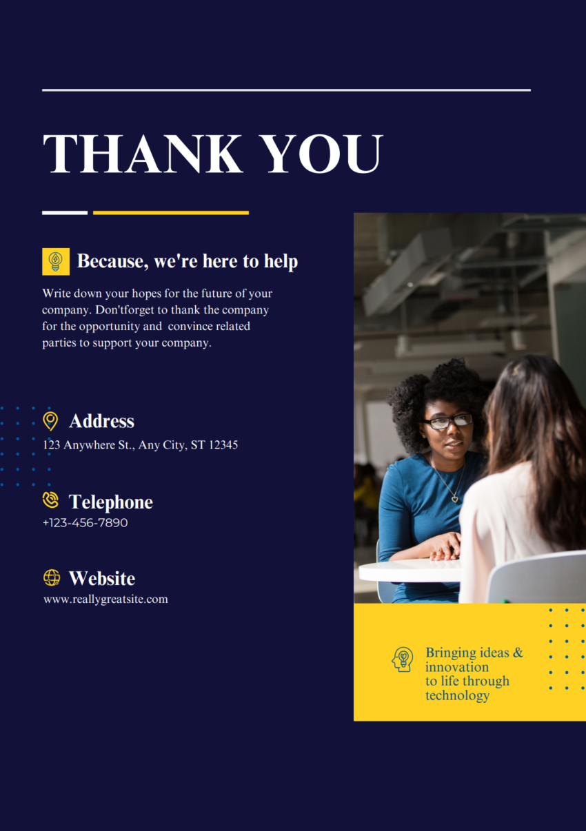 E-commerce Business Plan Template-Contact Us