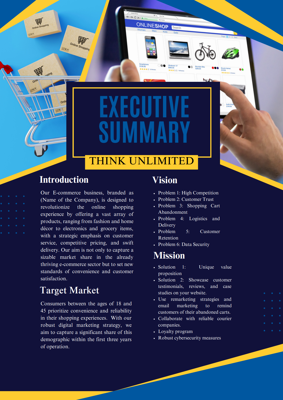 E-commerce Business Plan Template-Executive Summary