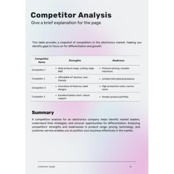 Competitor Analysis