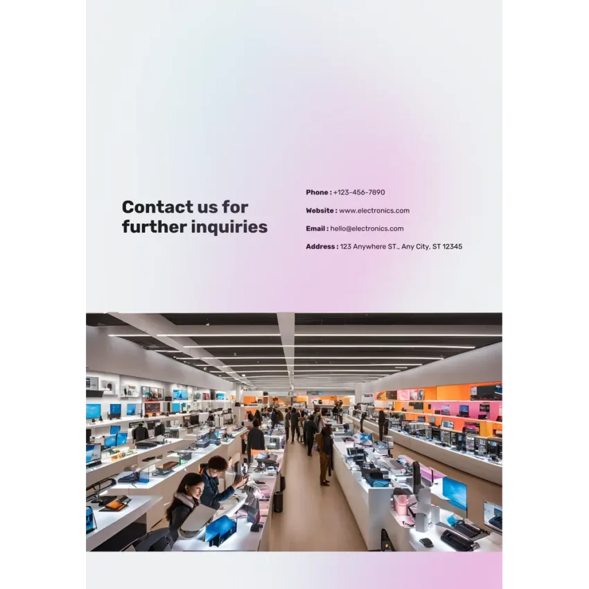 Electronics Business Plan Template - Contact Us