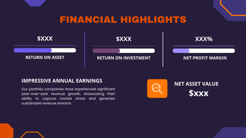 Fintech Pitch Deck Template- Financial Highlights