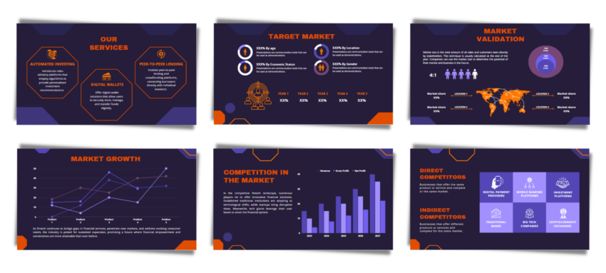 Fintech Pitch Deck Template- Market Validation & Market Growth