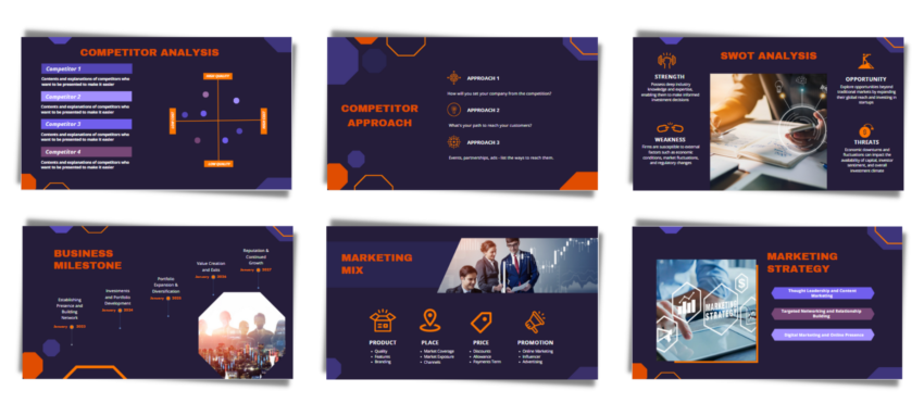 Fintech Pitch Deck Template- Marketing Strategy, Marketing Mix
