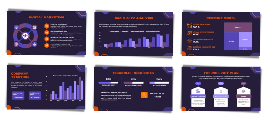 Fintech Pitch Deck Template- Revenue Model, Company Traction