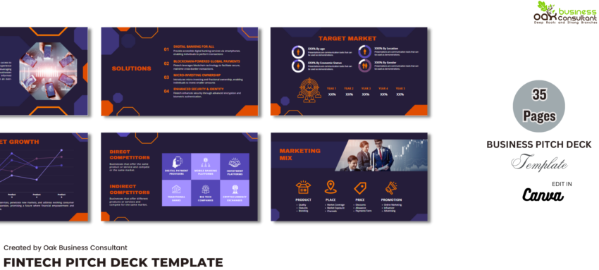 Fintech Pitch Deck Template-Target Market, Marketing Mix