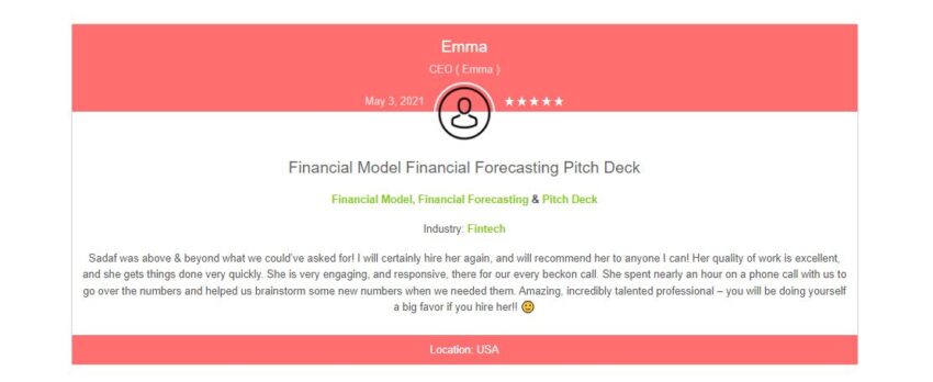 Fintech Pitch Deck Template- Testimonial