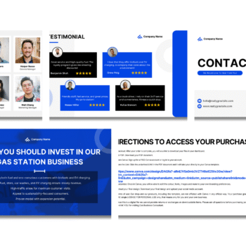 Gas Station Club Pitch deck template - Contact Us- FI