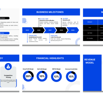 Gas Station Pitch deck template - Competitor Analysis - FI