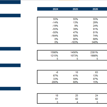 Marinas Excel Financial Model Projection Template- KPIs and Ratios
