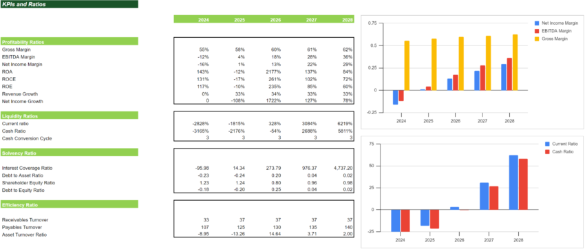 Physician Consultation Services Excel Financial Model Projection Template-KPIs and Ratios