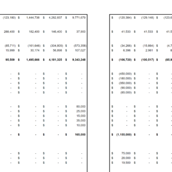 Professional and Management Development Training Excel Financial Model-Cashflow Statement