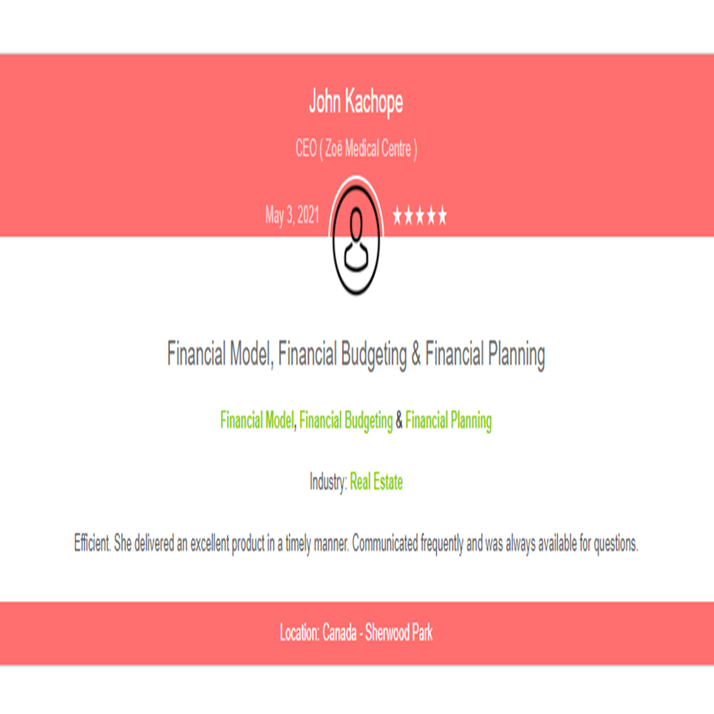 Project Budget Template - Testimonial