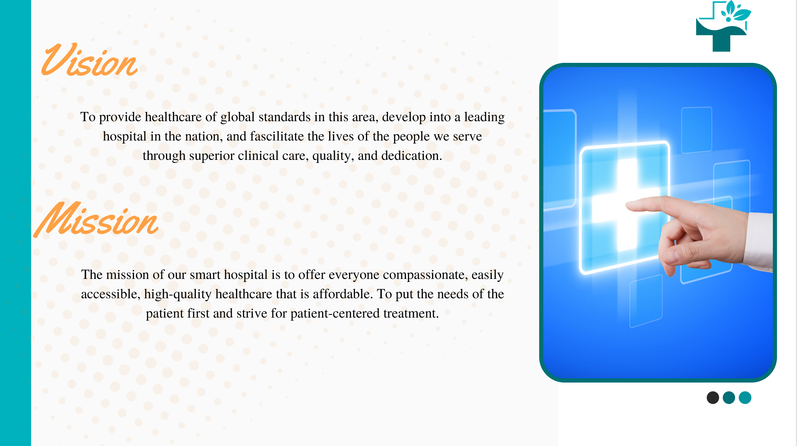 Smart Hospital Pitch Deck-Vision and Mission