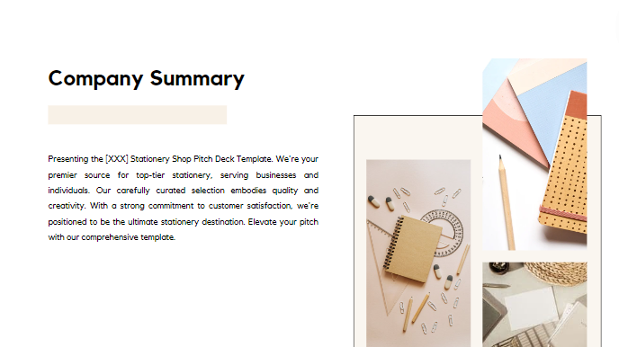 Stationery Shop - Company Summary