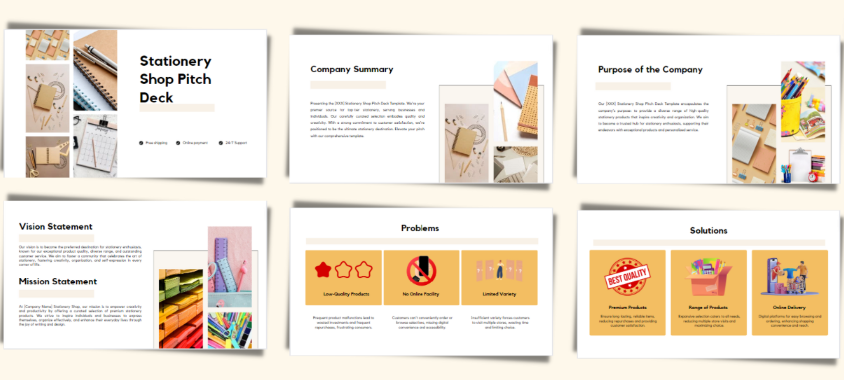 Stationery Shop Pitch Deck - Problems