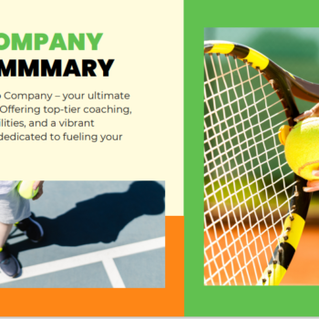 Tennis Club Pitch Deck Template-Company Summary