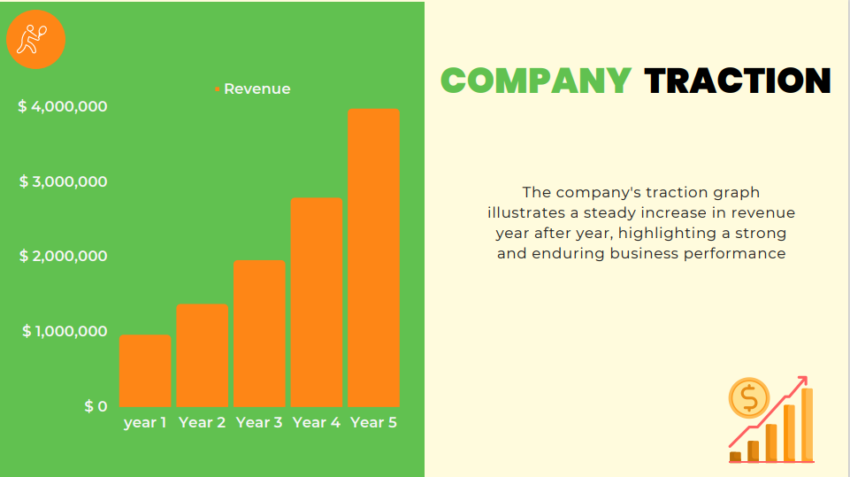 Tennis Club Pitch Deck Template-Company traction