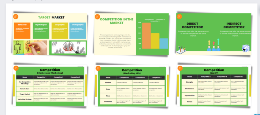 Tennis Club Pitch Deck Template-Competition-target market
