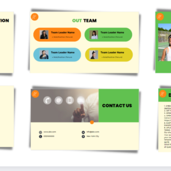 Tennis Club Pitch Deck Template-Investor consideration-team-free resources