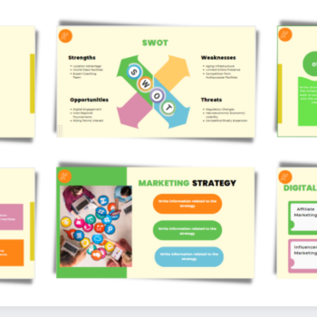 Tennis Club Pitch Deck Template-SWOT-Marketing