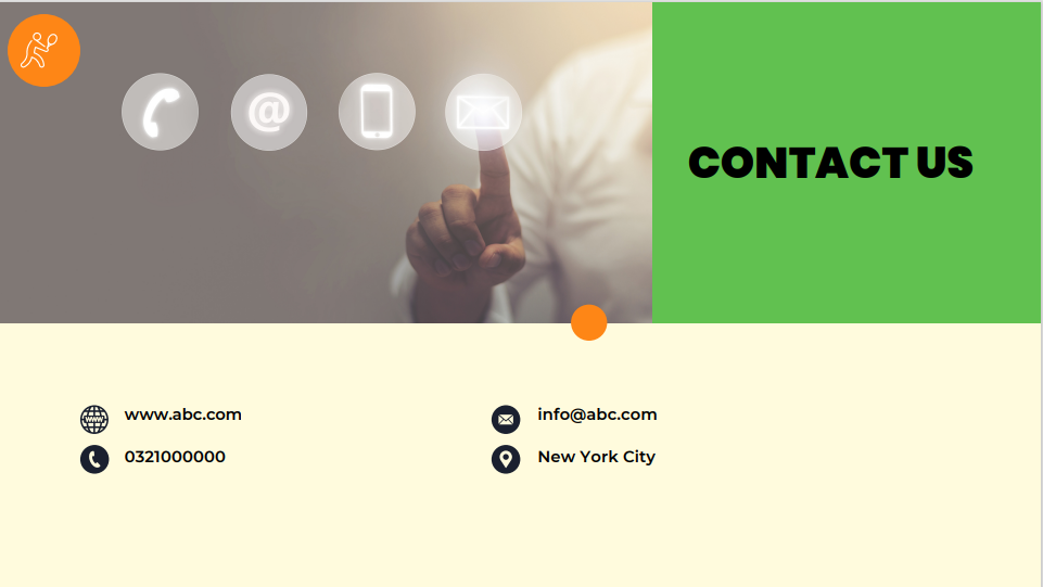 Tennis Club Pitch Deck Template-contact us