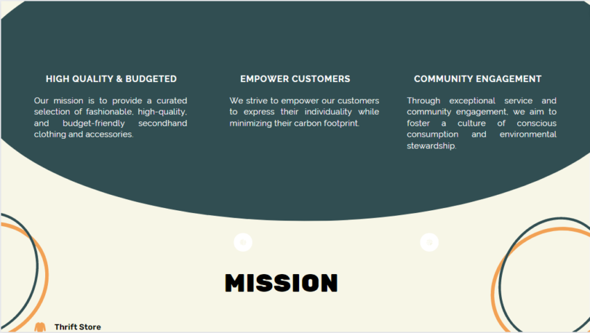 Thrift Store Pitch Deck Template-Mission