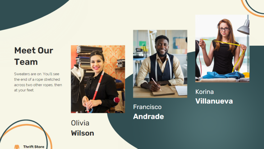 Thrift Store Pitch Deck Template-Our Team