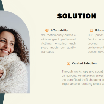 Thrift Store Pitch Deck Template-Solution