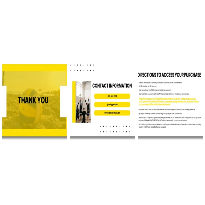 Volley Ball Club Pitch deck template - Contact Us- FI