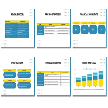 Volley Ball Club Pitch deck template - Financial Highlights - FI