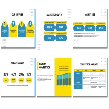 Volley Ball Club Pitch deck template - Market Competition- FI
