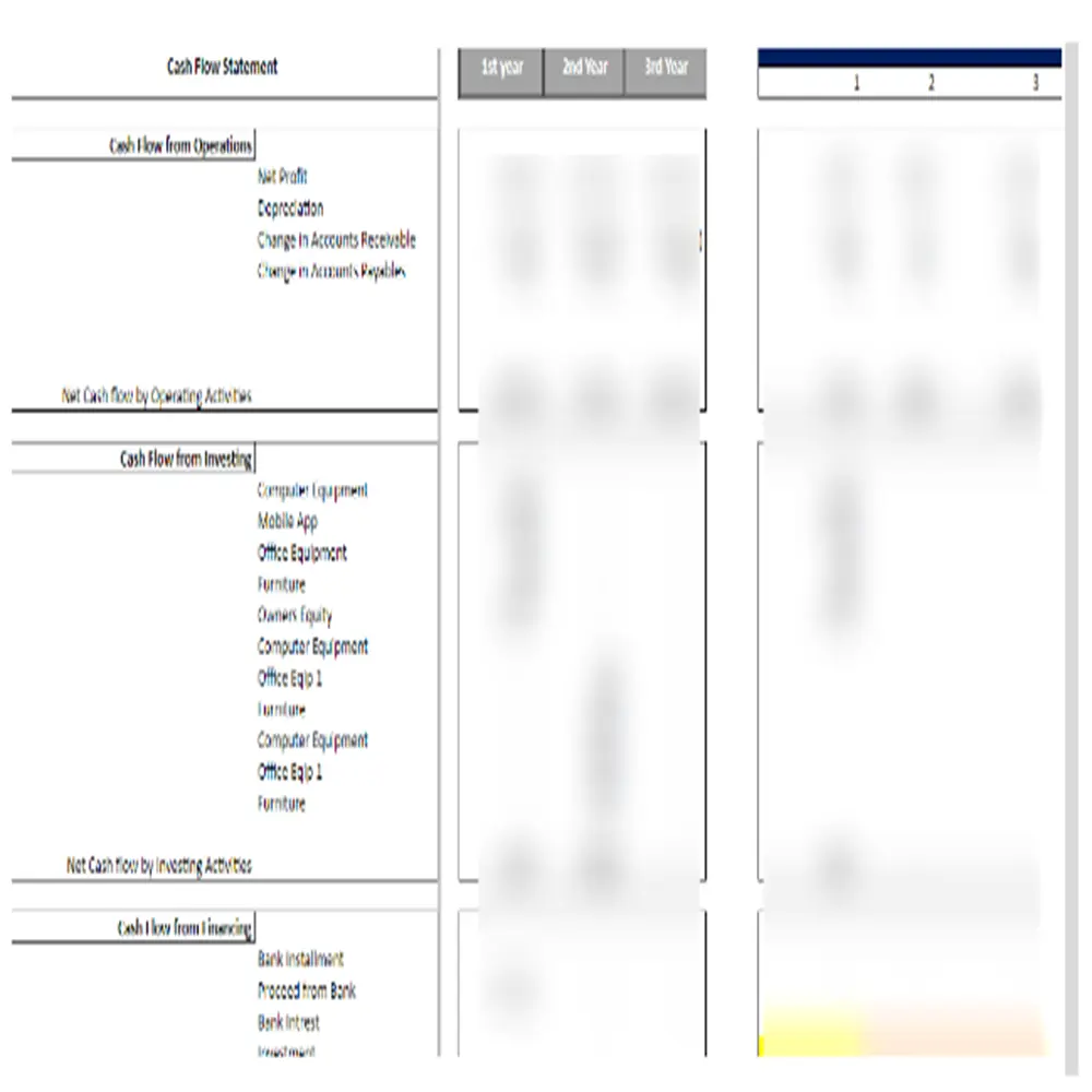 cash flow statement for ride hailing

