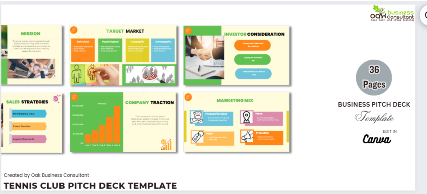 tennis Club Pitch Deck Template-Introduction