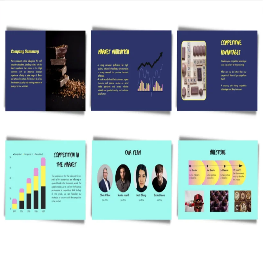 Chocolate Store Pitch Deck Template - FI 7
