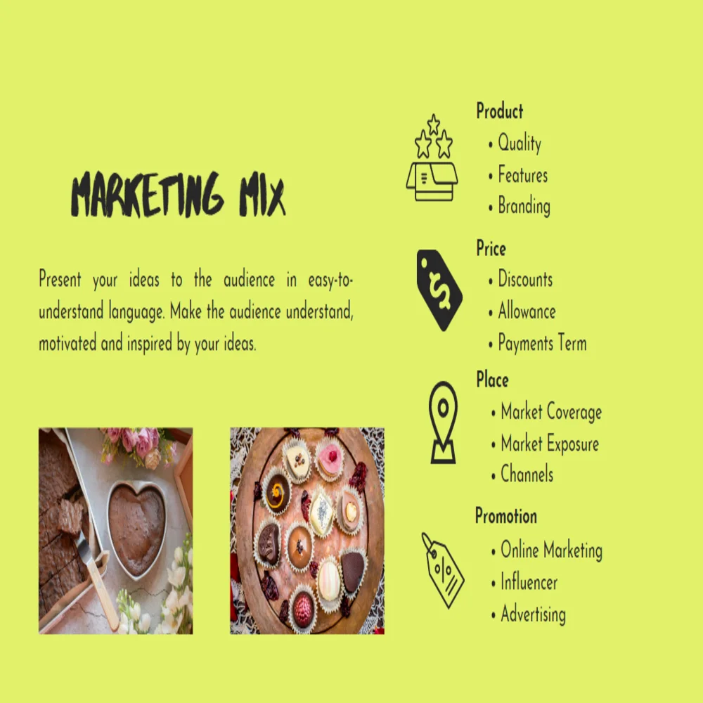 Chocolate Store Pitch Deck Template - Marketing Mix