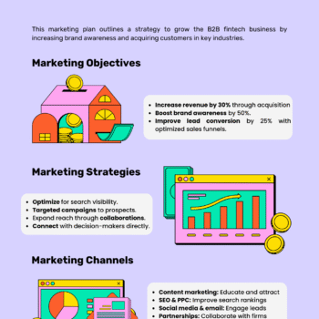 Fintech B2B Business Plan Template - Marketing Plan