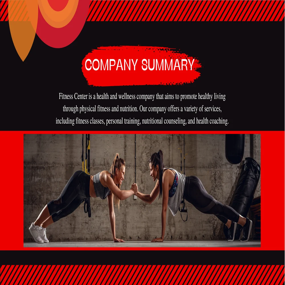 Fitness Center Pitch Deck-Company Summary