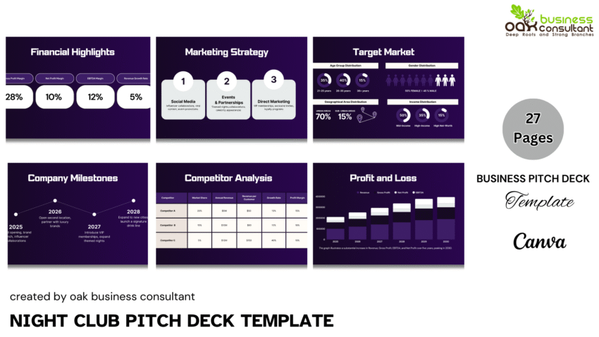 Night Club Pitch Deck Template - Company Summary