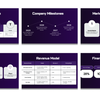 Night Club Pitch Deck Template - Competition
