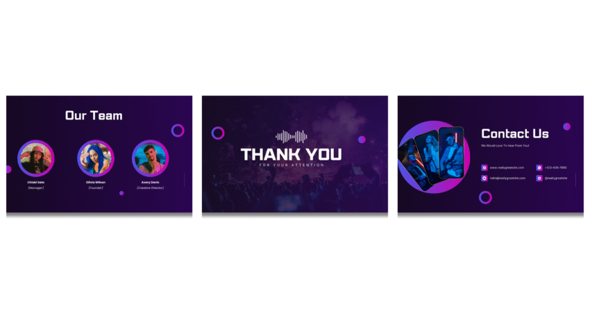 Night Club Pitch Deck Template - Our-Team