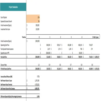 Rice farming financial model excel projection template - project evaluation